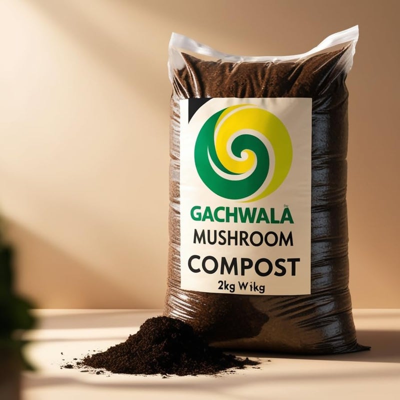 Gachwala Mushroom Compost 2kg | Premium Compost for Button Mushroom Cultivation | Eco-Friendly Nutrient-Rich Substrate - Image 1