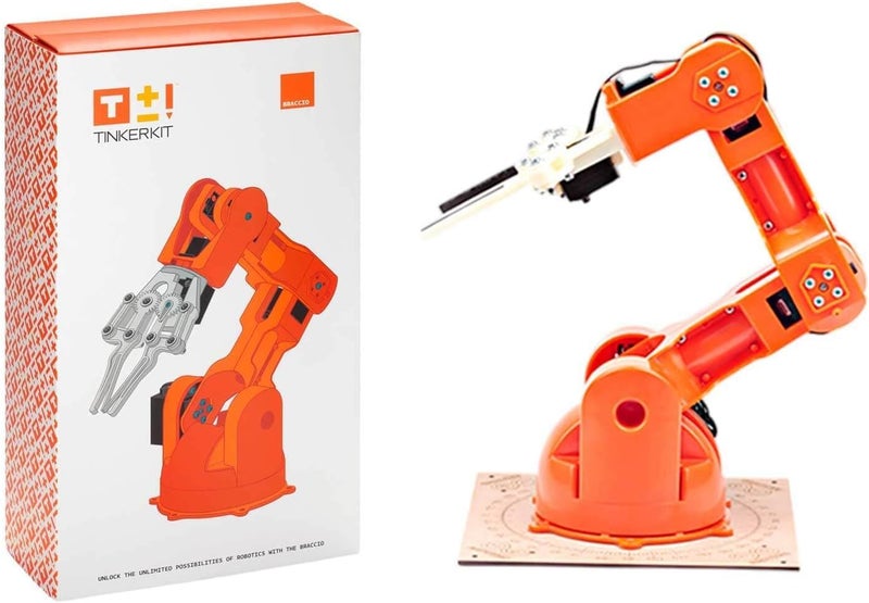 Arduino TinkerKit Braccio [T050000] – Fully Operational Robot Arm with Adjustable Configurations, 5V 4A Power Supply Included, High-Precision Servo Motors, Ideal for DIY Projects & Robotics Learning - Image 1
