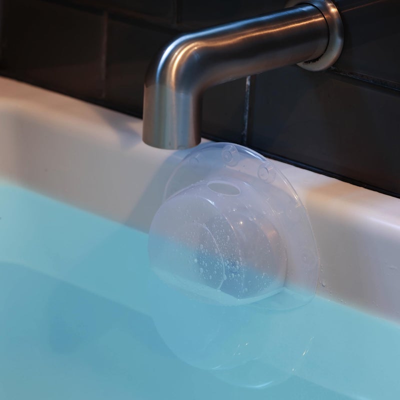 Mindful Design Overflow Drain Cover for Tub Best Gifts for Mom Spa Bath Accessories Drain Block Water Stopper Plug Bath Essentials for Women 4 Diameter Clear