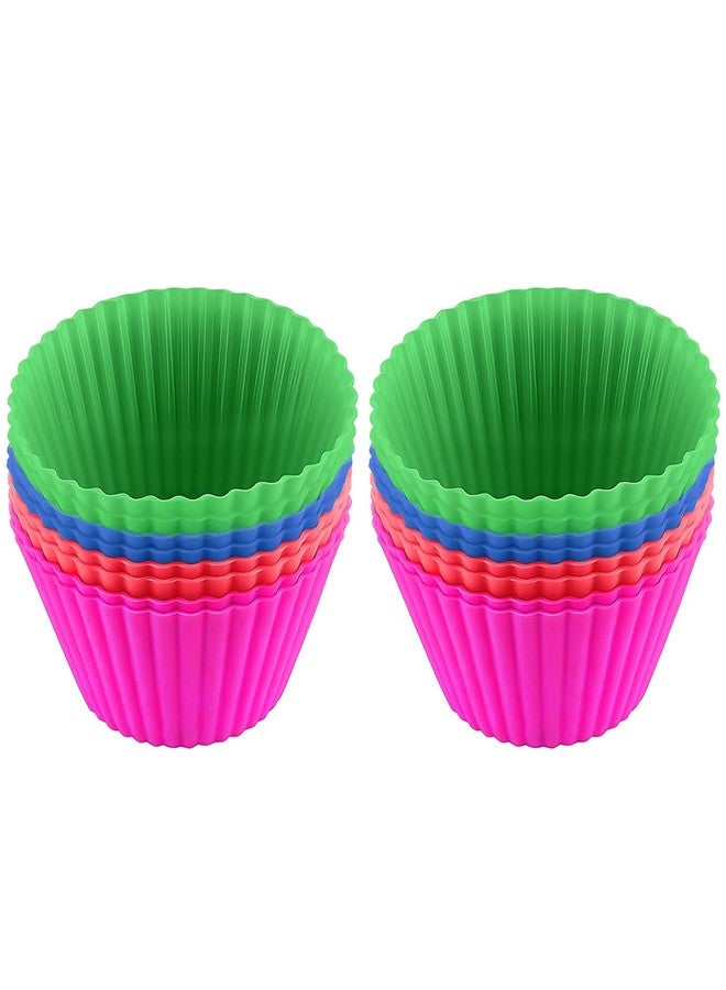 Oblivion Mini Cup Cake Mould 4 Pcs – Silicone Cupcake Moulds, Non-Stick Muffin Baking Tool, Durable Airfryer Liners Microwave, Easy Release, Reusable & Heat-Resistant Kitchen Essential (Any Color) - Image 3