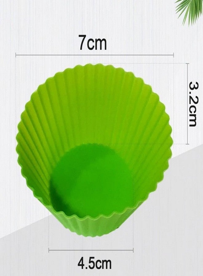 Oblivion Mini Cup Cake Mould 4 Pcs – Silicone Cupcake Moulds, Non-Stick Muffin Baking Tool, Durable Airfryer Liners Microwave, Easy Release, Reusable & Heat-Resistant Kitchen Essential (Any Color) - Image 5