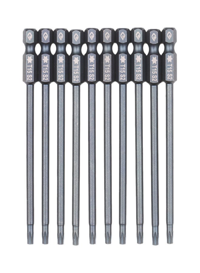 NIBEMINENT 10-Piece Security Torx Bit Set Grey  - Image 1