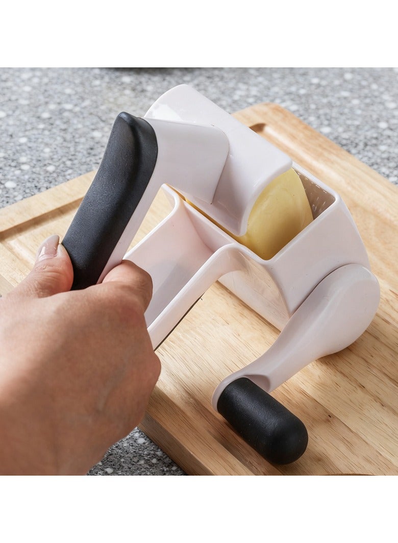 عام **مبشرة جبن دوارة متعددة الوظائف مع 3 رؤوس بديلة - مبشرة يدوية للتقطيع والتفريز لتحضير الجبن في المطبخ** - Image 3