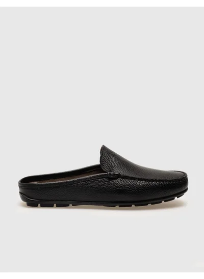 Cabani Leather Black Men's Casual Slippers