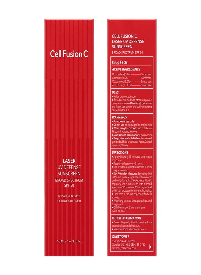 Cell Fusion C واقي شمس للوجه من سيل فيوجن سي ليزر يو في ديفنس SPF 50، بدون أثر أبيض ونهاية مطفية ناعمة، PDRN و 6 سيراميدات واقي شمس كوري واسع الطيف للوجه، 50 مل / 1.69 أونصة سائلة - Image 5