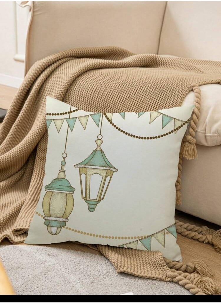 Shein 1pc Cushion Cover Hanging Lantern 45x45 cm  - Image 1