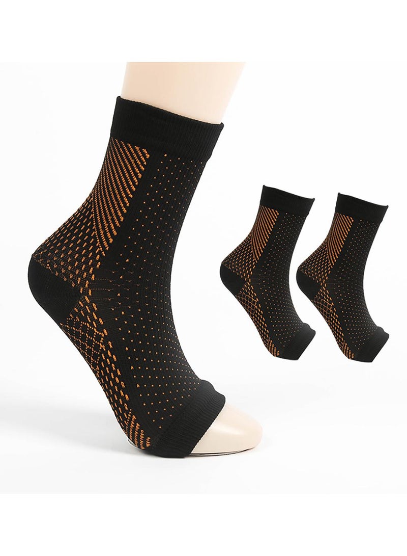 Sweet seven Compression Ankle Brace Support Sleeves - 1 Pair for Sprains, Heel Protection, Plantar Fasciitis, Arch Spurs, Foot Injuries, Pain Relief - Men's Sportswear for Outdoor Sports - Image 1