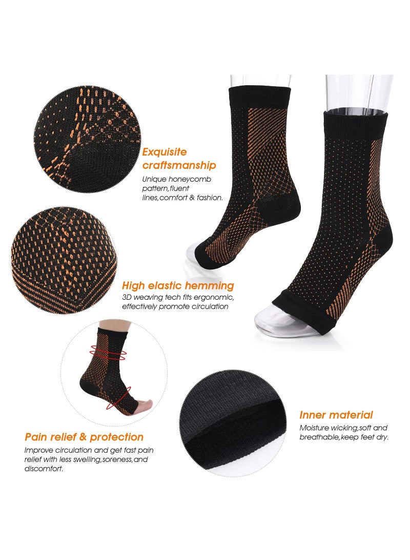 Sweet seven Compression Ankle Brace Support Sleeves - 1 Pair for Sprains, Heel Protection, Plantar Fasciitis, Arch Spurs, Foot Injuries, Pain Relief - Men's Sportswear for Outdoor Sports - Image 5