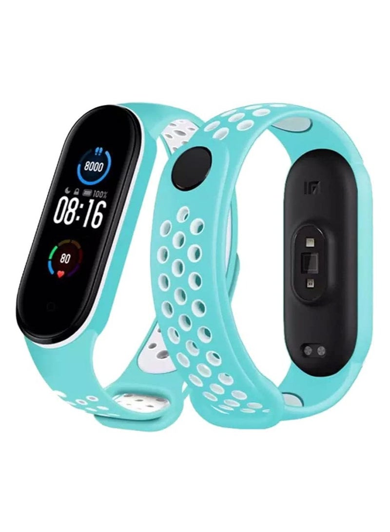 VITION Replacement Strap for Xiaomi mi band 6 Strap / mi band 5 Silicone Watch Band Air-Hole Breathable Wristbands - Image 1