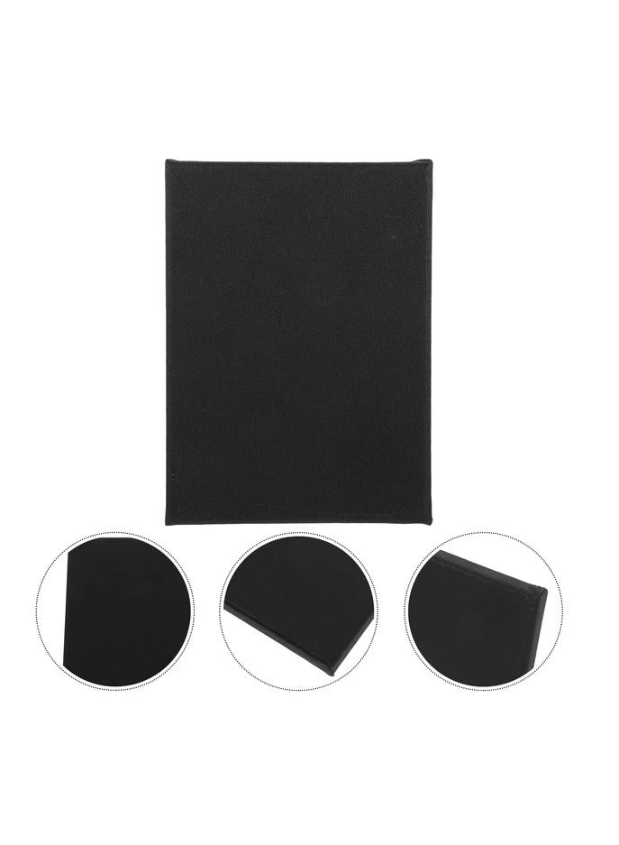 MOTARRO Canvas Black,30X40 CM 100% Cotton Primed Acid-Free Stretched Black canvas for Painting, Art Supplies for Acrylic Pouring, Oil Painting and Watercolor Paints (Pack of 2)  - Image 3