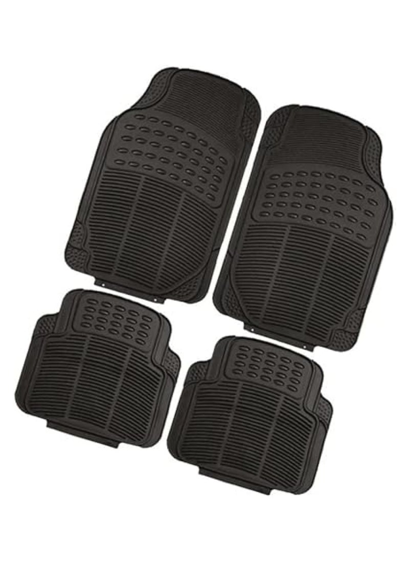 VIO All Weather Rubber Floor Mats for Cars SUVs and Trucks 4 Pieces Set Front & Rear Trimmable All Weather Protection Heavy Duty Protection  - Image 1