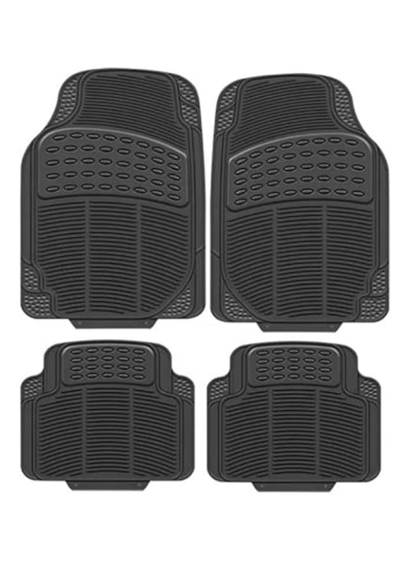 VIO All Weather Rubber Floor Mats for Cars SUVs and Trucks 4 Pieces Set Front & Rear Trimmable All Weather Protection Heavy Duty Protection  - Image 2