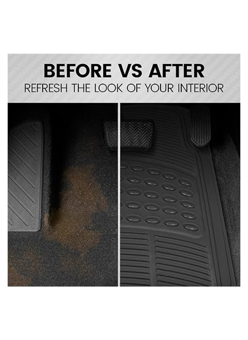 VIO - All Weather Rubber Floor Mats for Cars SUVs and Trucks 4 Pieces Set Front & Rear Trimmable All Weather Protection Heavy Duty Protection - Image 1