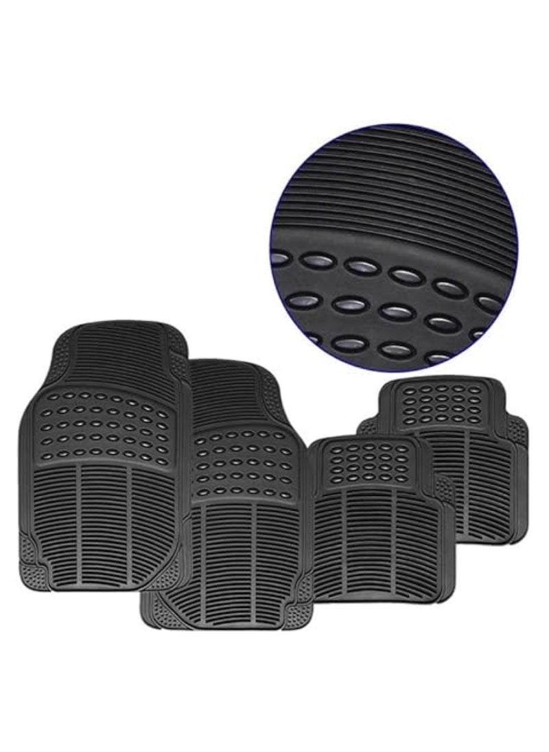VIO - All Weather Rubber Floor Mats for Cars SUVs and Trucks 4 Pieces Set Front & Rear Trimmable All Weather Protection Heavy Duty Protection - Image 1