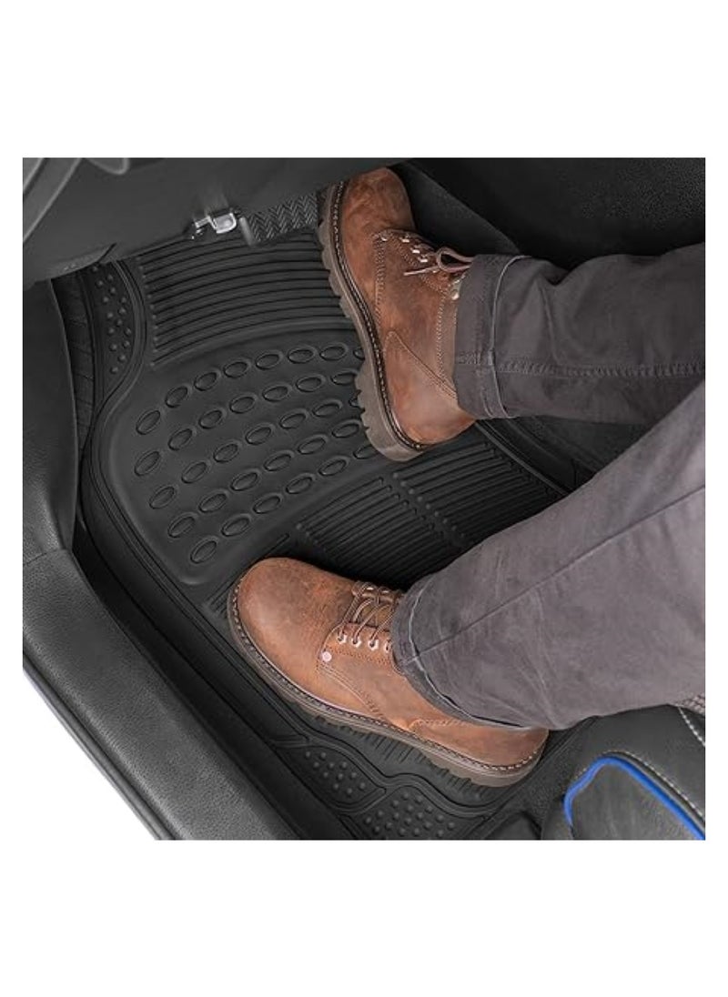 VIO - All Weather Rubber Floor Mats for Cars SUVs and Trucks 4 Pieces Set Front & Rear Trimmable All Weather Protection Heavy Duty Protection - Image 1