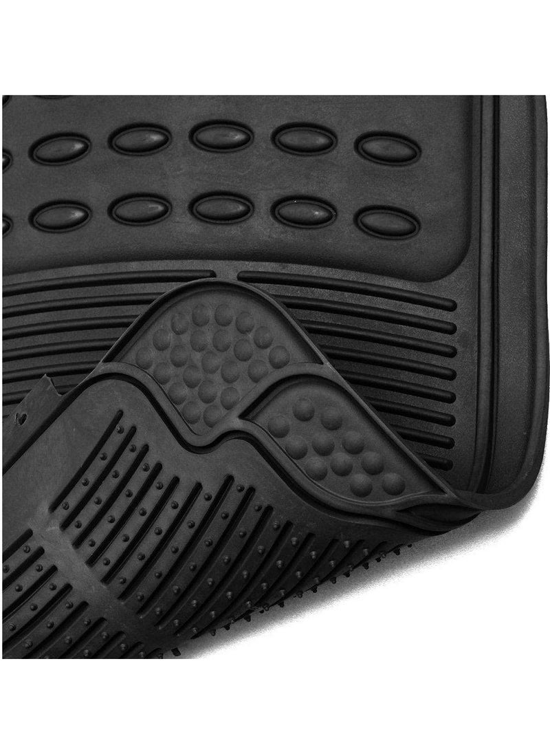 VIO All Weather Rubber Floor Mats for Cars SUVs and Trucks 4 Pieces Set Front & Rear Trimmable All Weather Protection Heavy Duty Protection  - Image 4