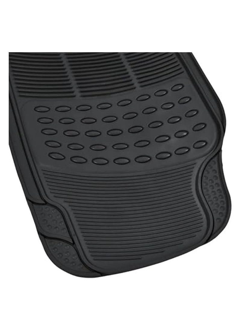 VIO All Weather Rubber Floor Mats for Cars SUVs and Trucks 4 Pieces Set Front & Rear Trimmable All Weather Protection Heavy Duty Protection  - Image 5