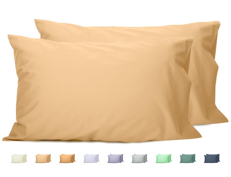 Sunflower Queen Pillowcases Set Of 2  100% Cotton Queen Size Pillow Cases 2  20?30 Inches Desert Mist  Soft And Breathable - Image 1