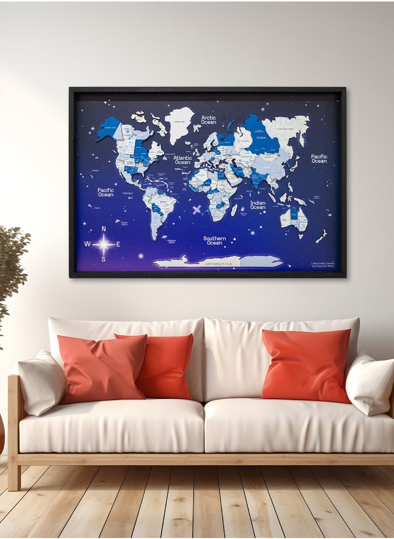 Enjoy The Wood - Framed World Map with Space Background Wall Art Wood Travel Decor 3D World Map On Board Wall Rustic Decoration Housewarming Gift - Aqua Space - pzsku/Z7029452FAAFBEFB5B008Z/45/_/1726311339/3ee94aa0-b9d9-4d25-9150-471d2f0aa5ca