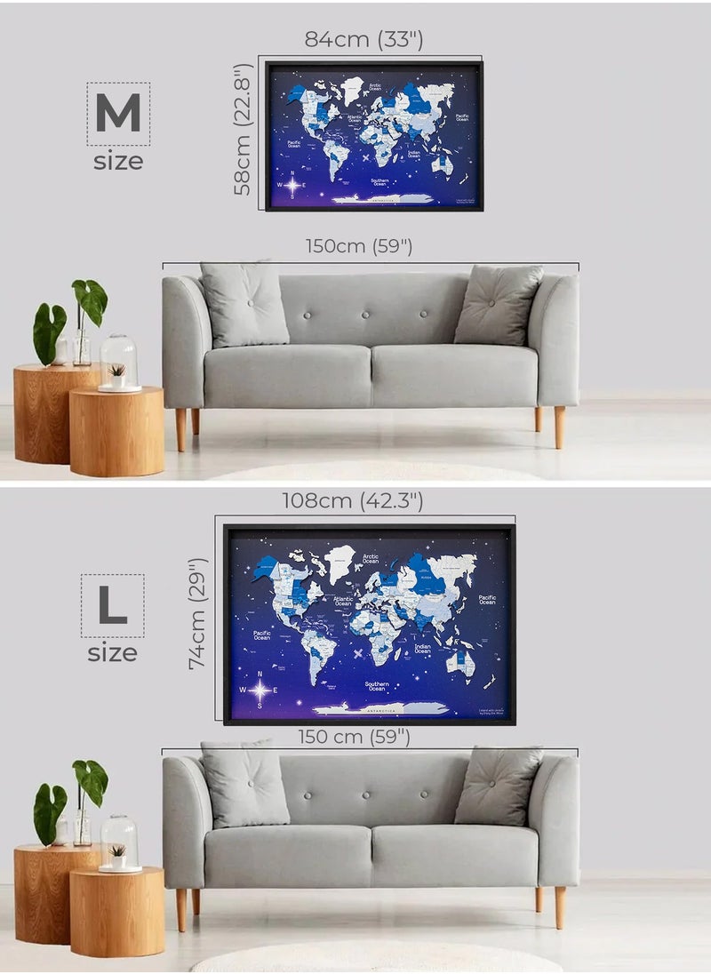 Enjoy The Wood - Framed World Map with Space Background Wall Art Wood Travel Decor 3D World Map On Board Wall Rustic Decoration Housewarming Gift - Aqua Space - pzsku/Z7029452FAAFBEFB5B008Z/45/_/1726311390/7662f4be-9c42-4748-b867-50aae8ce9072