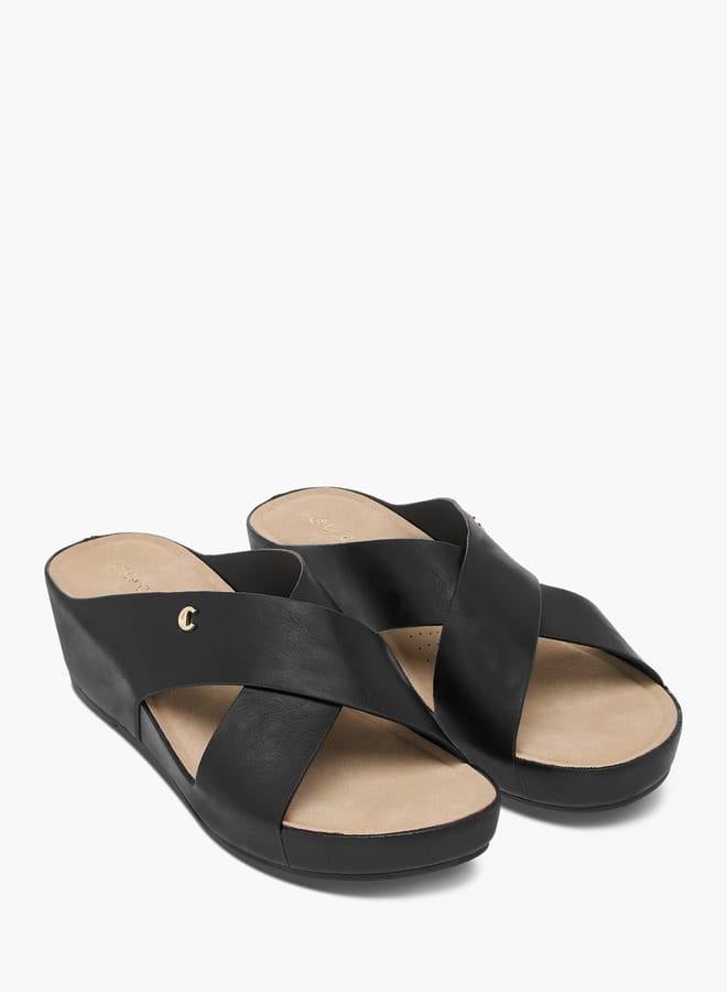 لو كونفورت صنادل نسائية بكعب ويدج بأشرطة متقاطعة - Image 3