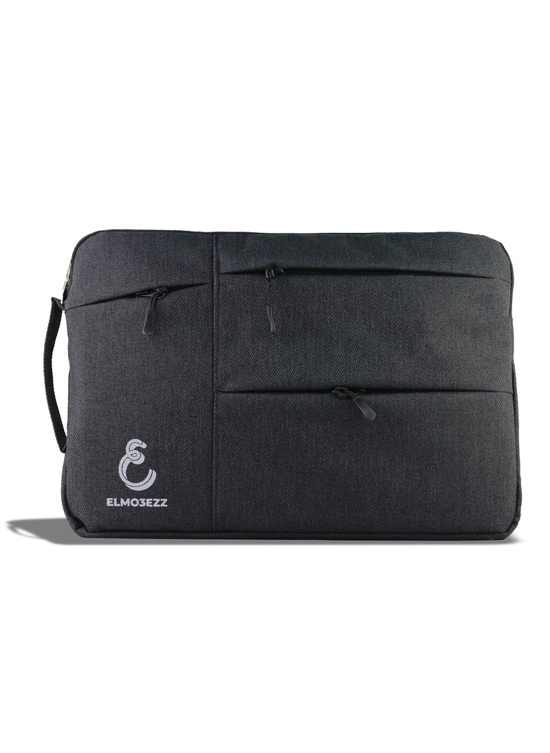 Laptop Sleeve Bag Compatible with MacBook Air/Pro, 13-13.3/14 inch Notebook, Compatible with MacBook Pro 14 inch M3 M2 M1 Chip Pro Max 2024-2021, Polyester Case with Pocket (Black)