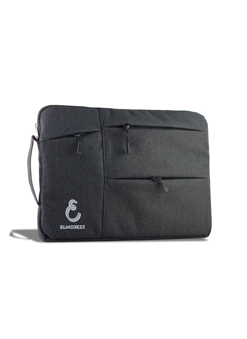 Laptop Sleeve Bag Compatible with MacBook Air/Pro, 13-13.3/14 inch Notebook, Compatible with MacBook Pro 14 inch M3 M2 M1 Chip Pro Max 2024-2021, Polyester Case with Pocket (Black)