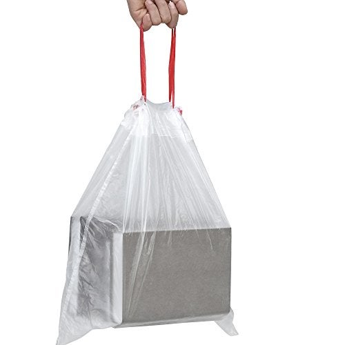 Pekky 6 Gallon Clear Trash Bags Drawstring, Heavy Duty, 120 Counts - Image 3