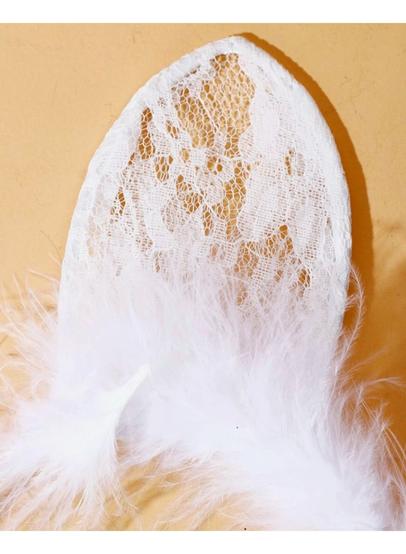 Lace Rabbit Headband Costume for Kids Party - Image 3