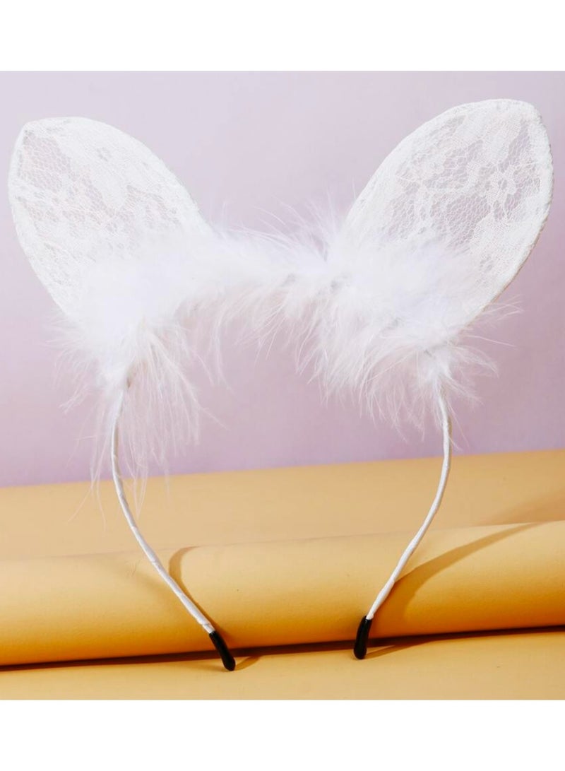 Lace Rabbit Headband Costume for Kids Party - Image 2