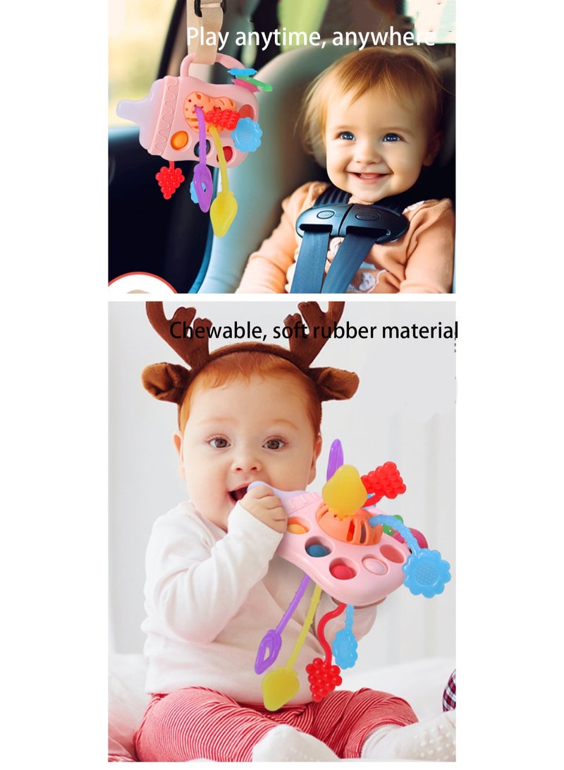 Pink Bottle Lala Teether Teething Soothing Toy Baby Teething Toy Silicone Bpa Free Suitable For Babies Toddlers Boys And Girls - Image 4