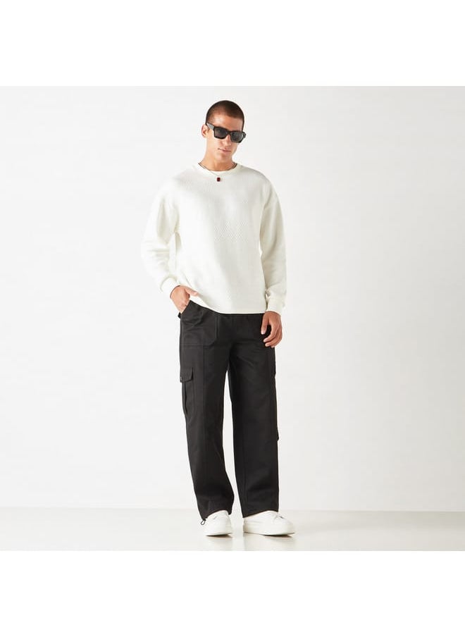 Iconic Iconic Solid Relaxed Fit Pants with Pockets  - Image 2