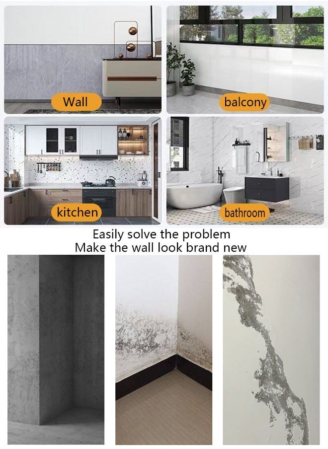 ZCM-HAPPY - 25Piece Imitation Tile Marble Waterproof and Oilproof Self-adhesive Wall Stickers Wallpaper Wall Decor Wallpaper Single Piece Size 30x60cm - Image 1