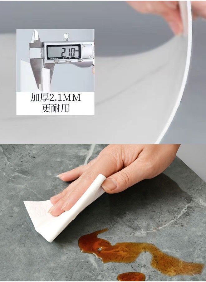 ZCM-HAPPY - 25Piece Imitation Tile Marble Waterproof and Oilproof Self-adhesive Wall Stickers Wallpaper Wall Decor Wallpaper Single Piece Size 30x60cm - Image 1