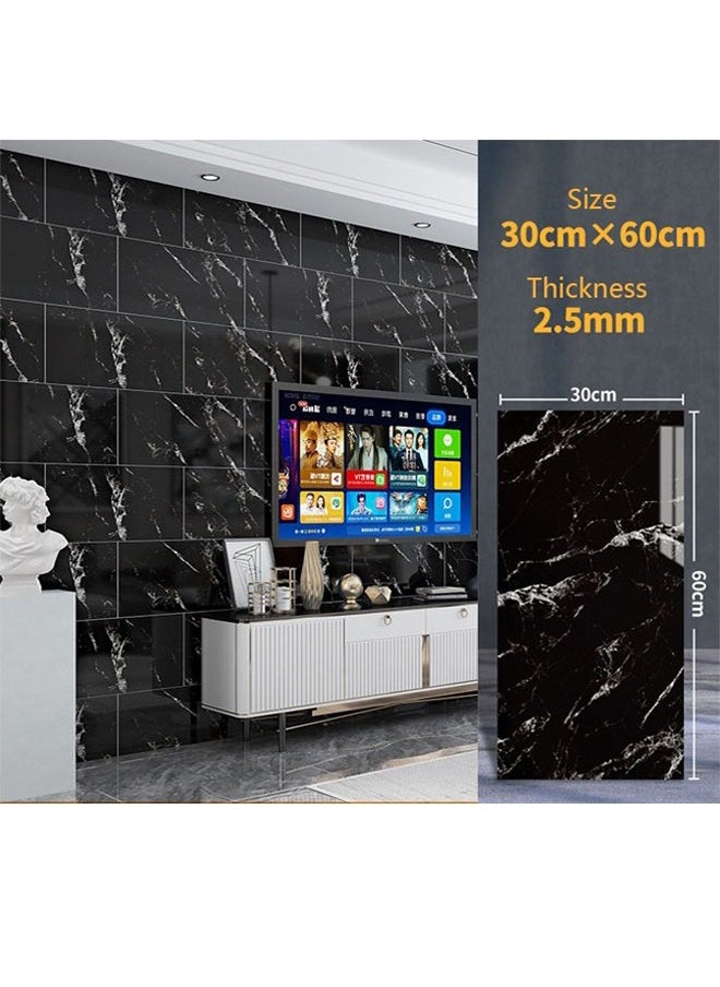 ZCM-HAPPY - 25Piece Imitation Tile Marble Waterproof and Oilproof Self-adhesive Wall Stickers Wallpaper Wall Decor Wallpaper Single Piece Size 30x60cm - Image 1