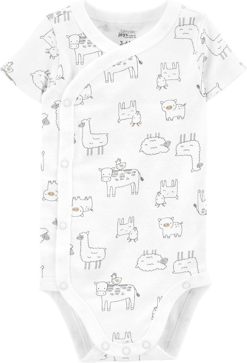 Simple Joys unisex-baby 5-pack Side Snap Short-sleeve Bodysuit Shirt (pack of 5) - Image 2