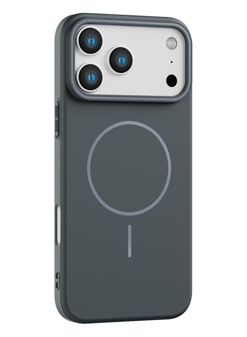 ACLIX Silicone Case for iPhone 17 Pro Case with MagSafe, Supports Magnetic Charging, Slim Liquid Silicone Case, Shock Proof Protection, (Dark Grey).