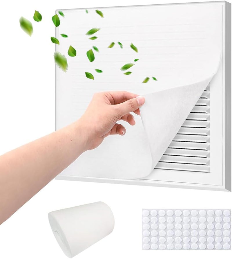 98 x 18 Inches Air Vent Filter Accessories with Adhesive Hook Tape - Image 1