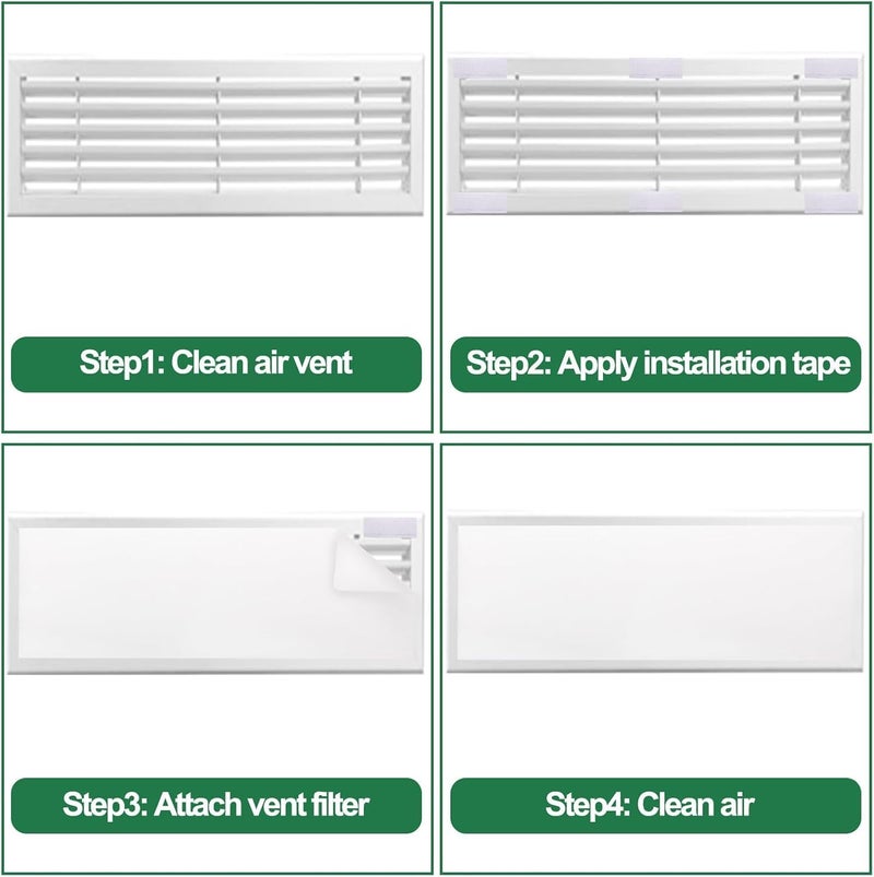 98 x 18 Inches Air Vent Filter Accessories with Adhesive Hook Tape - Image 4