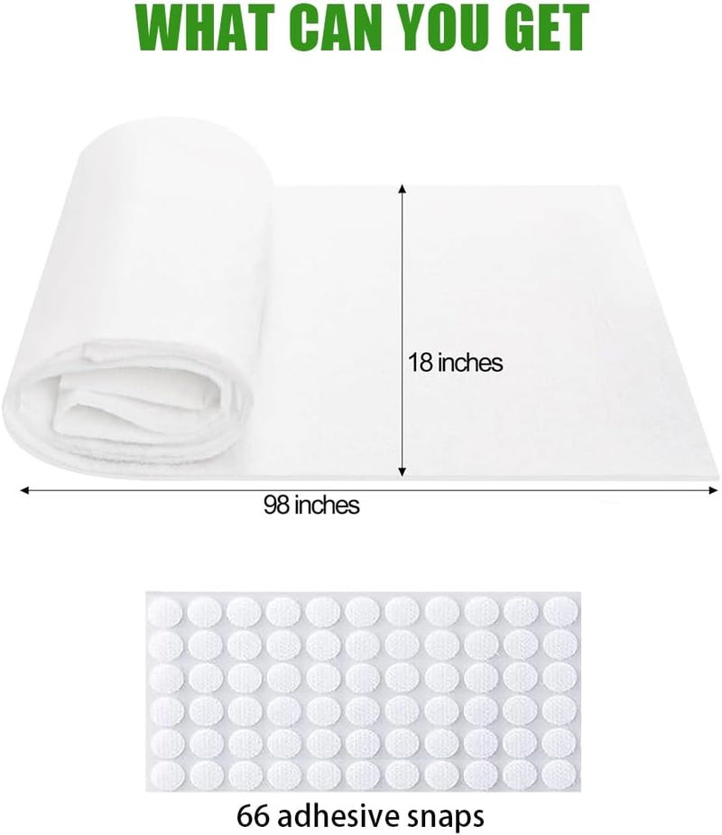 98 x 18 Inches Air Vent Filter Accessories with Adhesive Hook Tape - Image 2