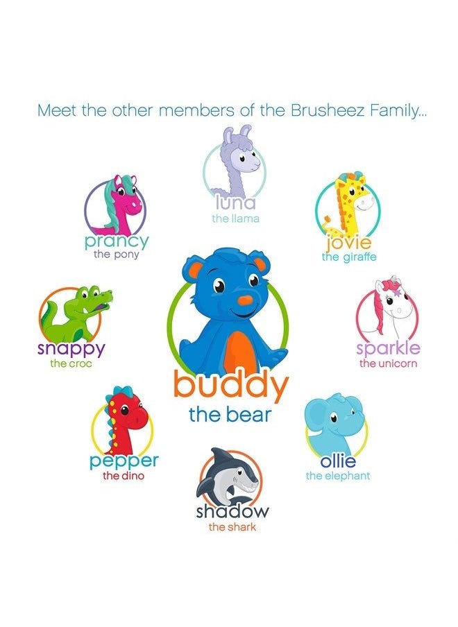 Brusheez - ® Electronic Toothbrush Replacement Brush Heads 2 Pack (Buddy The Bear) - Image 1