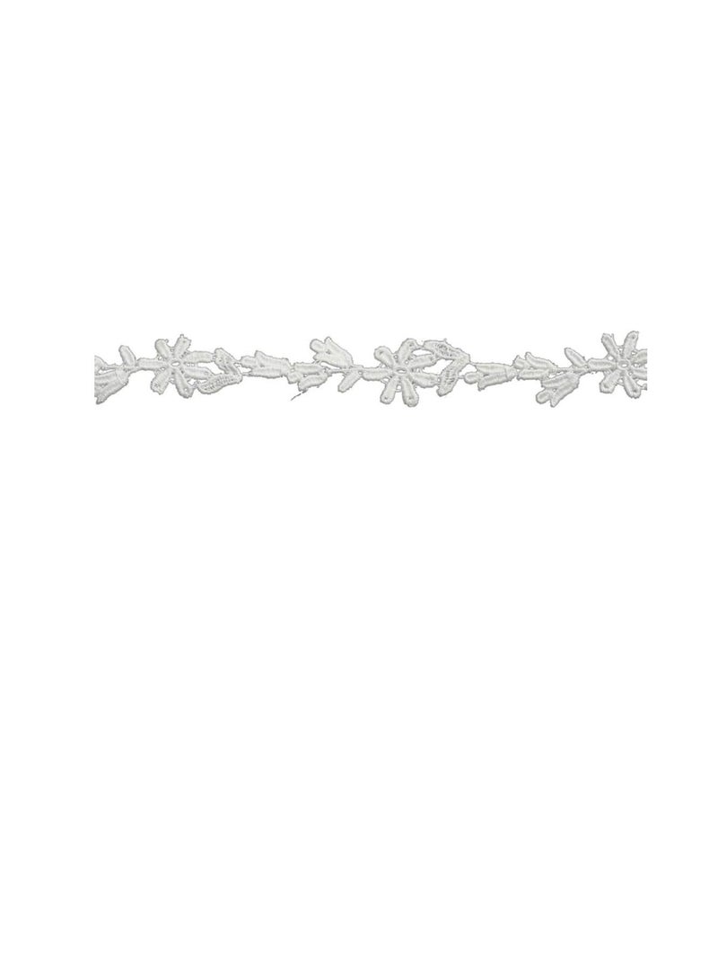 Deco Trims Floral Spray Bridal Venice Lace Trim White - Image 3