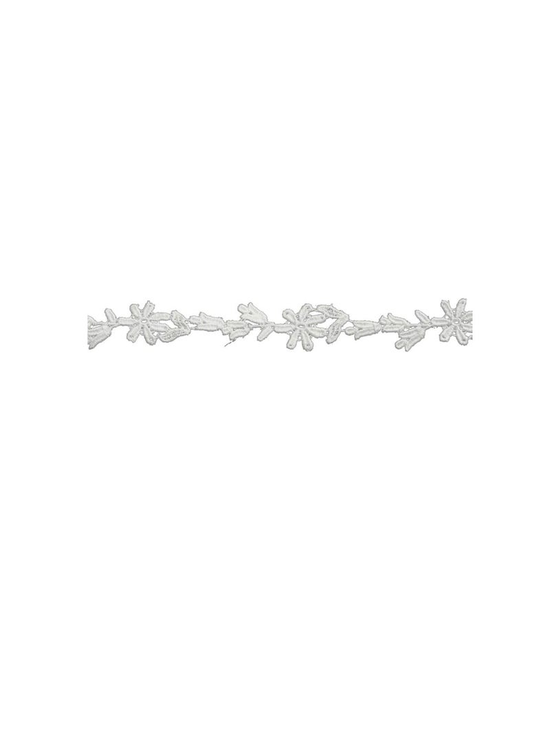 Deco Trims Floral Spray Bridal Venice Lace Trim White - Image 1