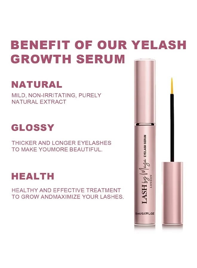 LASH BY MAYA Eyelash Serum 5ml, Lash Growth Serum For Fuller, Thicker & Stronger Lashes And Eyebrows, Irritation-Free Formula, Lash Boost For Longer Lashes - Image 5