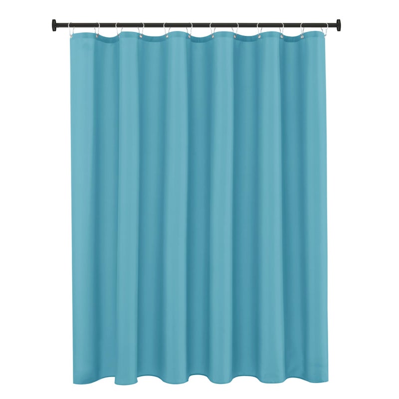 Biscaynebay Quality Fabric Shower Curtain Liners 72 Inch by 72 Inch, Blue Water Resistant Bathroom Curtains Rust Resistant Grommets & Weighted Bottom Hem Machine Washable - Image 1