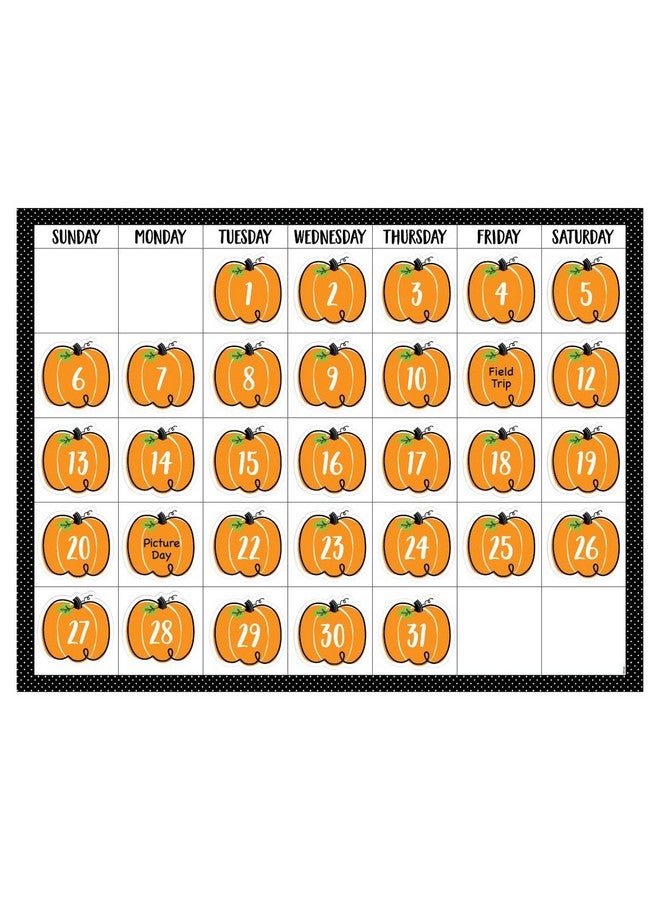 Creative Teaching Press CTP Doodle Pumpkins Calendar Days Learning Décor Accents for Halloween & Fall Classroom Theme (Creative Teaching Press 10586)  - Image 4