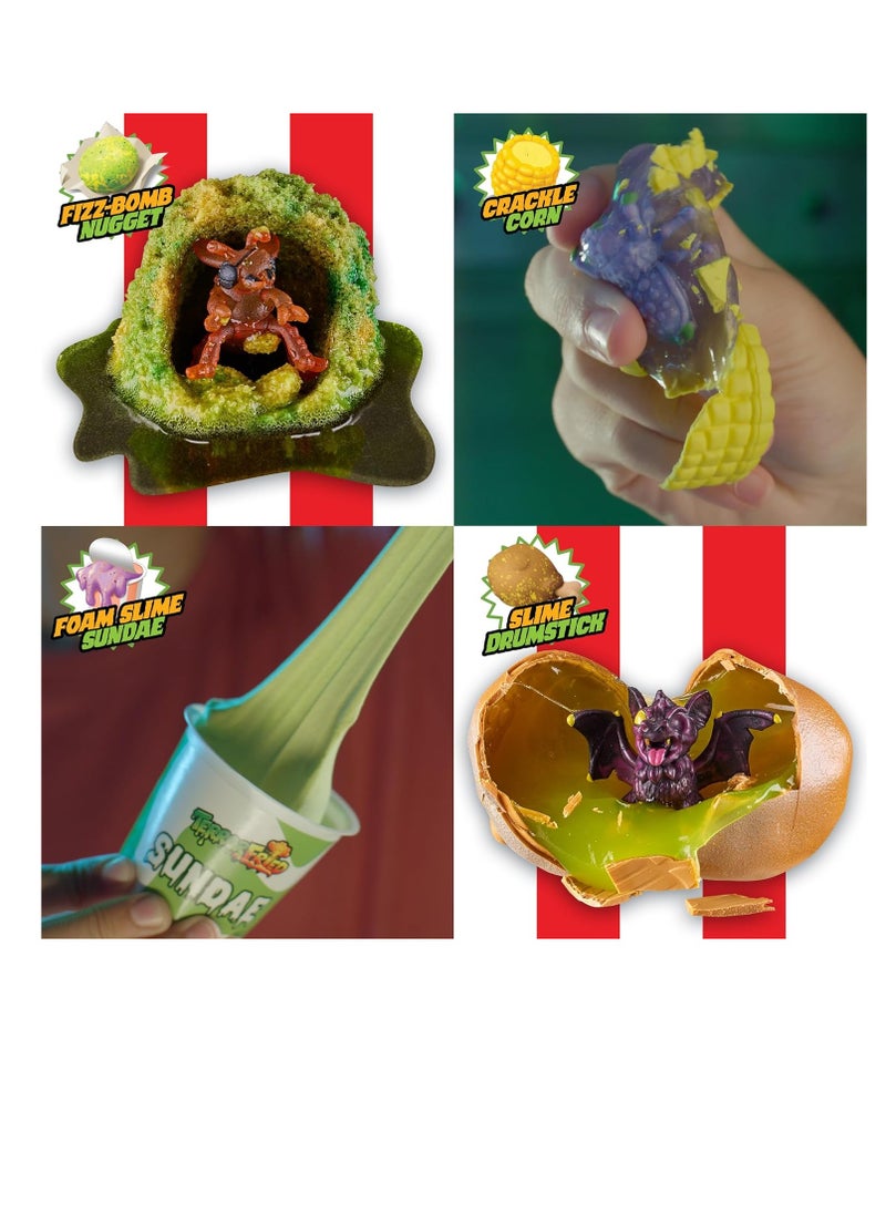 Gross Bucket, When Fast Food Goes Bad, Gross collectables with Slime, Boys Aged 4-10, Multiple Compound Play, Multicolour