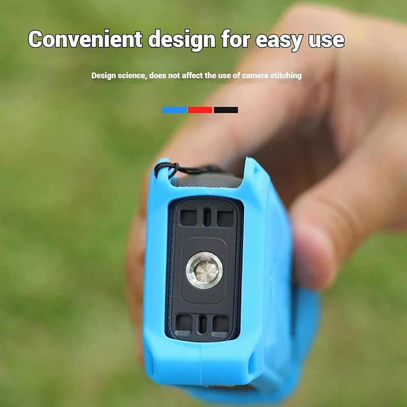 Black Silicone Protective Case Shockproof Cover for Portable Action Camera Sports Travel Vlogging - Image 5