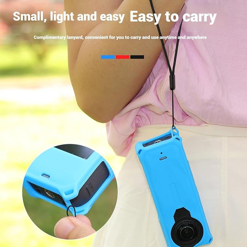 Black Silicone Protective Case Shockproof Cover for Portable Action Camera Sports Travel Vlogging - Image 4