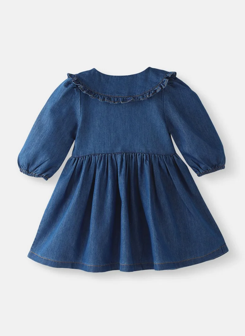 نوتيناتي Nautinati Girls’ Floral Embroidery Cotton Dress